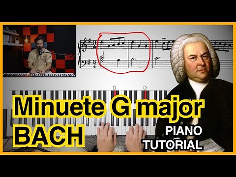 Bach - Minuet in G Major BWV Anh. 114 - PIANO TUTORIAL - DEFINITIVE GUIDE - Easy