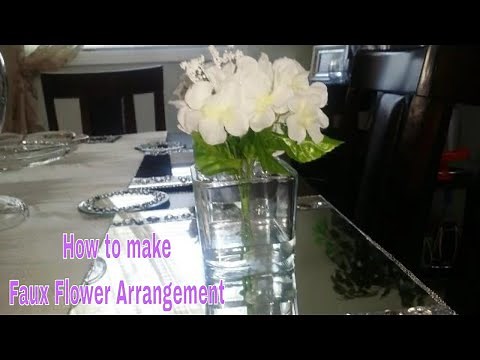 DIY: Faux Water Flower Arrangement - Dollar Tree items