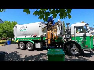 hoodview disposal and recycling peterbilt labrie automizer garbage truck