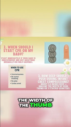 Infant CPR: How Deep Should Chest Compressions Be? #shorts