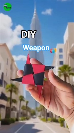 How to Make Paper Weapon Star ⭐ | Easy Ninja Star DIY 🔥