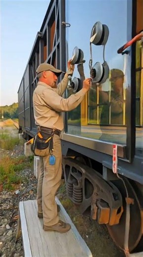 Abandoned Train Boxcar ➜ Luxury Tiny Home (Wait for the Sunset Glass Wall 😳)