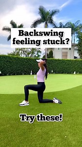 BACKSWING FEELING STUCK? No problem! 😎 📌SAVE TO TRY LATER! Get in a half kneeling position and give me one set of 10 reps of this stretch per side! Let me know how you do in the comments below! #golf #golffitness #golfswing #golfer #golflife #golfworkout #golfstretch #golftips | Fit Golfer Girl