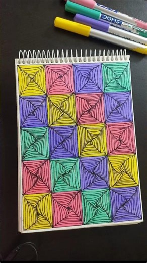 Easy zen doodle pattern ❤️ #zentangle #pattern #art