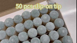 YuCool Slip On Pool Cue Tips, 50 Pieces 13 mm Billiard Pool Cue Tips Slip-on Cue Tips Replacements,Cue Tips for Pool Stick