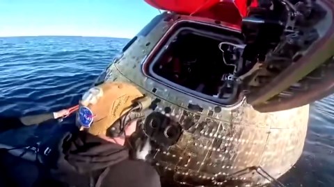 Moment: Recovery crew opens Orion capsule hatch, welcomes Artemis II crew home