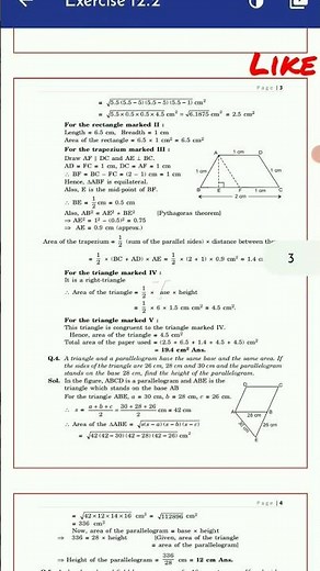 class 9th Math chapter 12th HERON'S FORMULA EX 12.2 NCERT solution