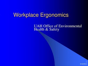 Workplace Ergonomics - SlideServe
