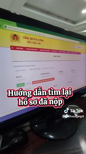 Hướng dẫn tìm lại mã hồ sơ dịch vụ công Online