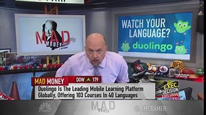 Cramer says Duolingo will still succeed after Covid as travel opens up again. Watch full interview with CEO