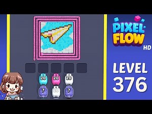 Pixel Flow Level 376 Solution Walkthrough
