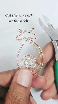 DiY Wire Wrap Cat Pendant