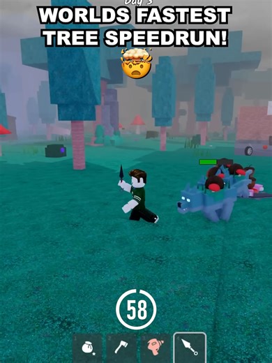 World's Fastest Tree Speedrun in 99 Nights in the Forest