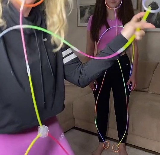 Neon Glow Stick Dance: Vibrant Light Show Performance