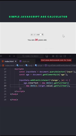 Datepicker #javascript #shorts #html #css #tutorials #trending #html
