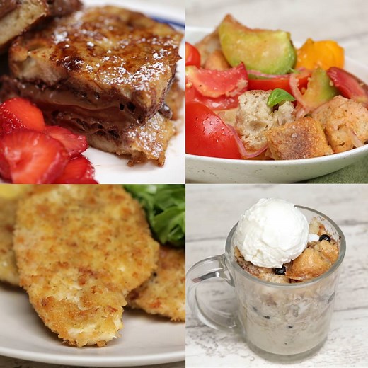 Stale Bread 4 Ways Full recipe: https://taste.md/2cmHBNU | Tastemade