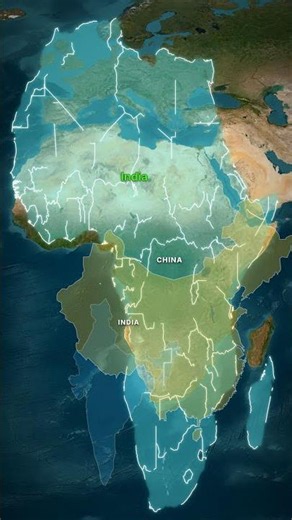 Africa Is 3× Bigger Than You Think 🌍 #geography #shorts
