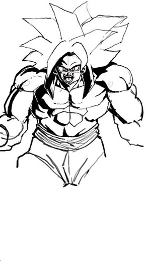 Drawing SSJ4 #anime