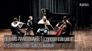 La Temporada de Música de Cambra comença amb força! Per al concert inaugural hem reunit quatre primeres espases que interpretaran els quartets per piano de Brahms. Josep Colomé violinist Enrique Bagaría Joaquin Riquelme Garcia i David Apellaniz van fer una primera trobada a L'Auditori i gràcies a això podem gaudir d'aquest petit fragment! #auditori #cambra | L'Auditori