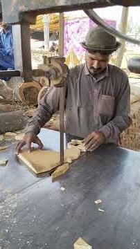 Wood Art :Carving a Blacksmithing Masterpiece from Wood on Bandsaw#