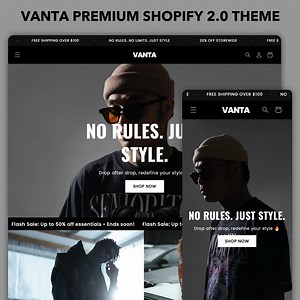 Vanta Shopify Theme | Shopify 2.0 Theme Template | Fashion Shopify Theme | Shopify Clothing | Website Design Template | Shopify Website - Etsy