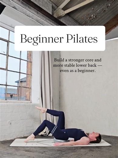 This beginner Pilates move uses a soft ball to support the lower back while strengthening the core, thighs, and hips. Perfect if you want better stability, control, and confidence without strain. Save & share this with someone starting Pilates 💜 Join my Virtual Pilates Studio for over 600 beginner-friendly classes. ✨ Get 30% off for life a 7-day FREE trial with code JAN30. #beginnerpilates #corestrength