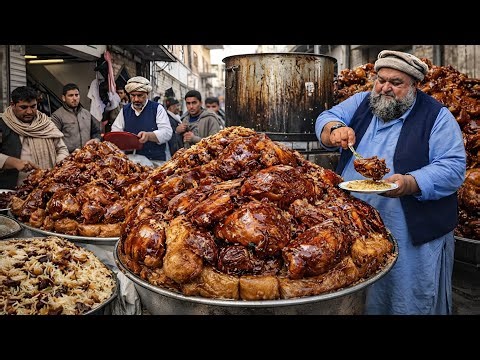 200 KG Afghan Uzbek PULAO | Giant Meat Cooking in Afghanistan | Most Popular Street Food