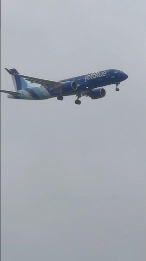 JetBlue A220-300 Cuts Through the Clouds to Land at JFK ☁️🛬