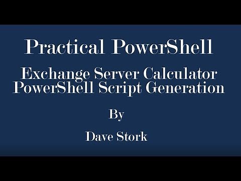 Exchange Server Role Requirements Calculator Part 1