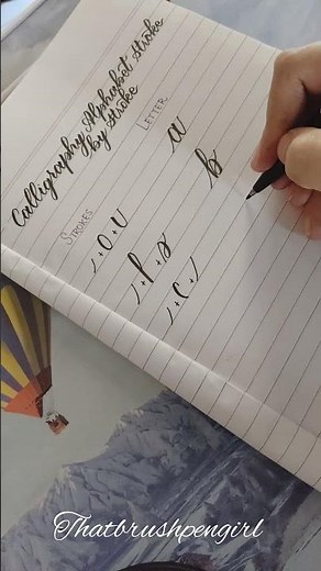 Calligraphy Alphabet Breakdown ✍️ | Letter-by-Letter Stroke Tutorial #calligraphy #shorts #ytshorts