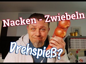 👽 ALIEN BBQ Neck and Onion Rotisserie - Pork neck from the rotisserie with braised onions