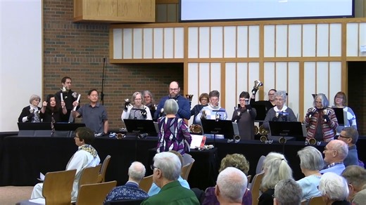 We have something special to share with you today. ❤ This is a video of the Praise Ringers at Portage United Church of Christ, playing "Rescue" at last Sunday's service. We were there too, playing the handchime part as a duet in two sections of the piece. "Rescue" is an original Larry Sue composition for 3-7 octaves of handbells, with optional handchimes. Thanks to Linda and all the ringers, who played so beautifully, and to David for the video. 🥰🎶 #Handbells #Choraegus #PUCC #HandbellMusic |