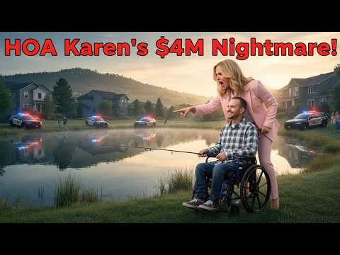 HOA Karen Calls Cops on Legless Vet Fishing – Pays $4M and Goes to Prison!