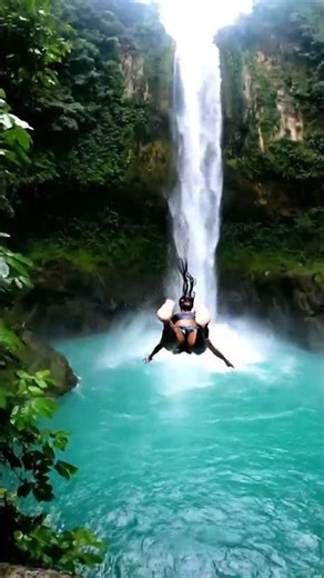 Cliff Jumper's Epic 100ft Waterfall Dive