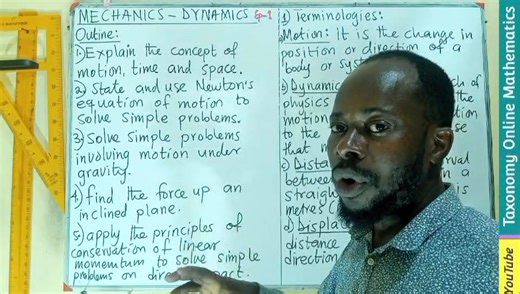 Mechanics Dynamics Series | Episode 1 - Motion, Time and Space #highlights #followers #mechanics_dynamics | Taxonomy online mathematics