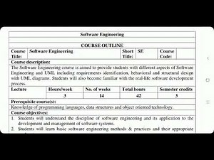 SE- Software Engineering -TE CSE-IT- CO and Syllabus Overview