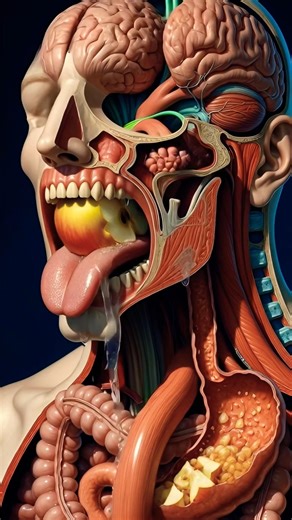 human body anatomy 😱 #ai #animation #3danimation #humanbody #relaxing #humanphysiology #loveyourgut