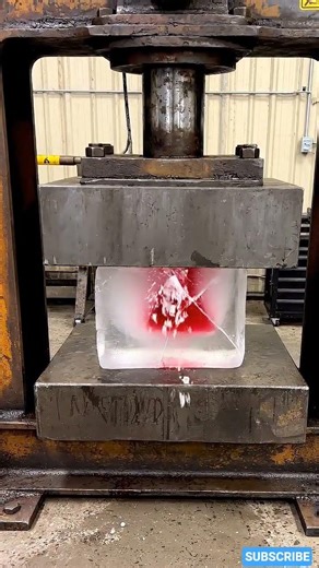 Crushing Clear Ice with Colored Liquid Inside 😱 | Satisfying ASMR