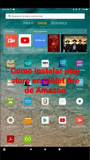 Como instalar play store en tablet en Amazon fire 2023/#shortsyoutube