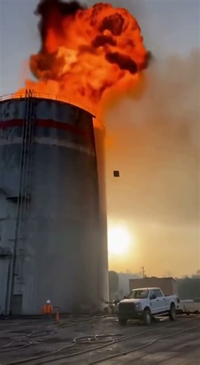 Giant Explosion Caught On Camera! #viral #shorts #fire #explosion #petrol