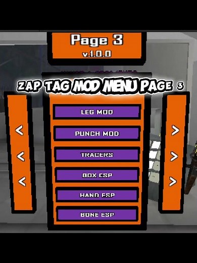 New mod Menu coming to ZAP TAG￼