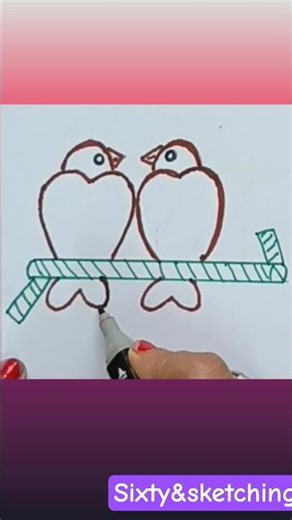 easy and simple bird drawing #trending #ytshorts #pencilsketch #pencilart