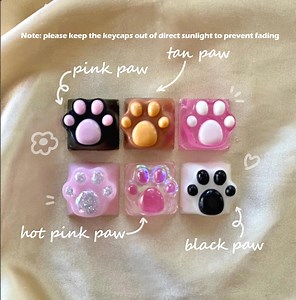 Handmade Cat Paw Resin Keycap: Custom Color Cherry Switch - Etsy