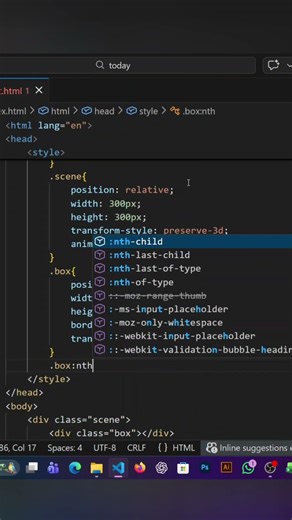 Infinite 3D tunnel built with pure CSS. #html #css #webdevelopment #codingjourney