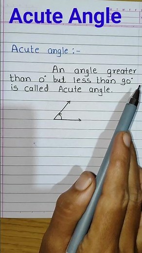 Definition of Acute Angle #maths #acuteangle #angle #shortvideo