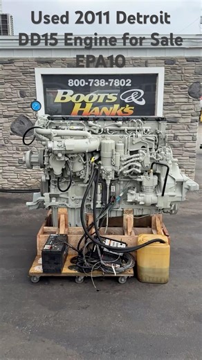 Used 2011 Detroit DD15 Engine for Sale EPA10 #dieselengine #detroit #mechanic #dieselengineparts