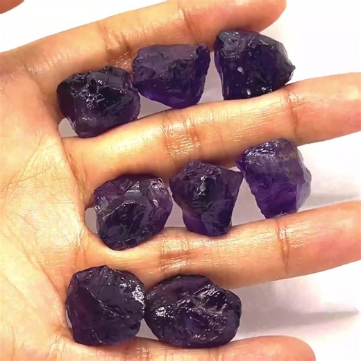 Natural Amethyst Africa Rough 8 Pcs Uncut Raw Gemstone February Birthstone Encouraging Positive Aura