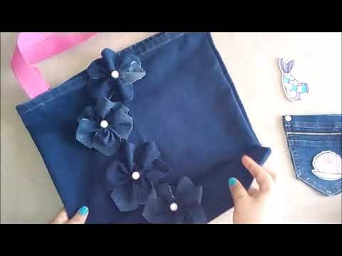 ✂ DIY/Cómo hacer BOLSA con MEZCLILLA ♻ reciclando jeans👖Pantalones