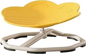 Kids Swivel Chair - Sensory Spinning Cat Paw Shape Chair for Autistic Kids, Carousel Spin Chair to Improve Body Coordination & Focus, Fun Ergonomic Sit and Spin Toys for Playtime (Yellow)