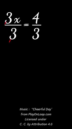 Animated demonstration of solving a linear equation